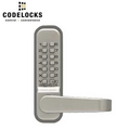 Codelocks Tubular Latch Bolt, Medium Duty Mechanical Locks with Full Size Lever Handles and Code Free Option i CDL-CL410-SS
